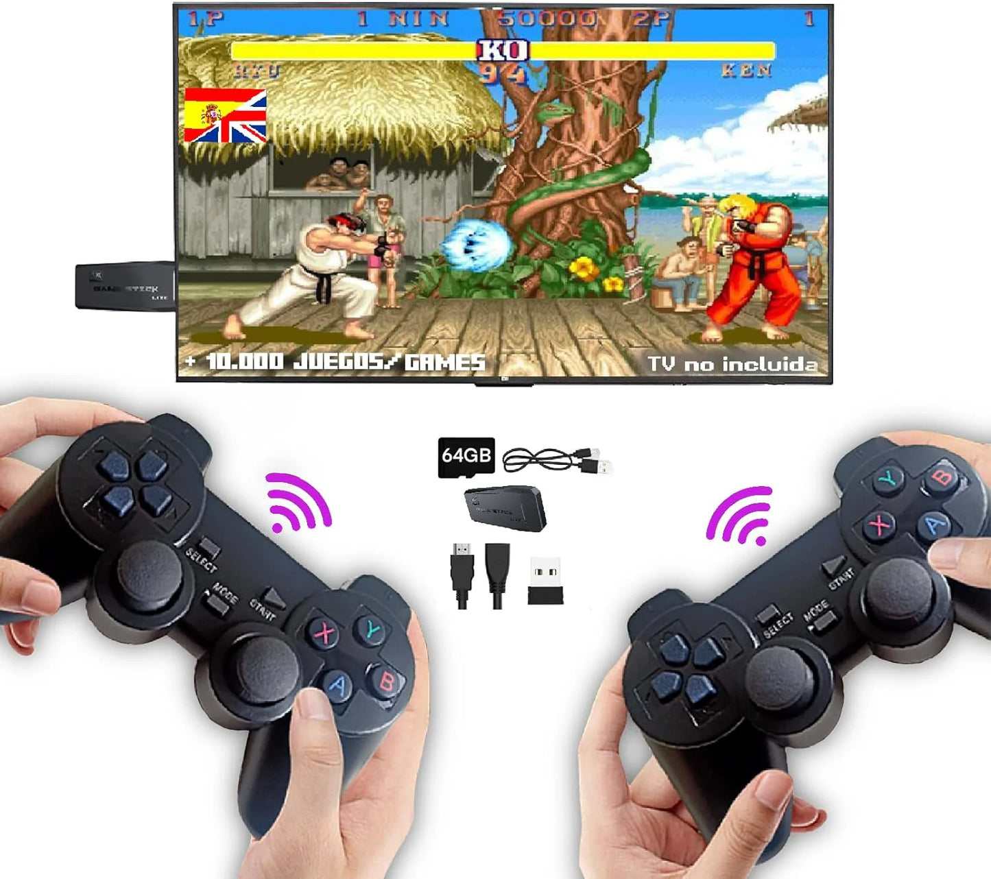 🎮 Consola Retro 4k HDMI + Tarjeta 64 GB GRATIS 🎄