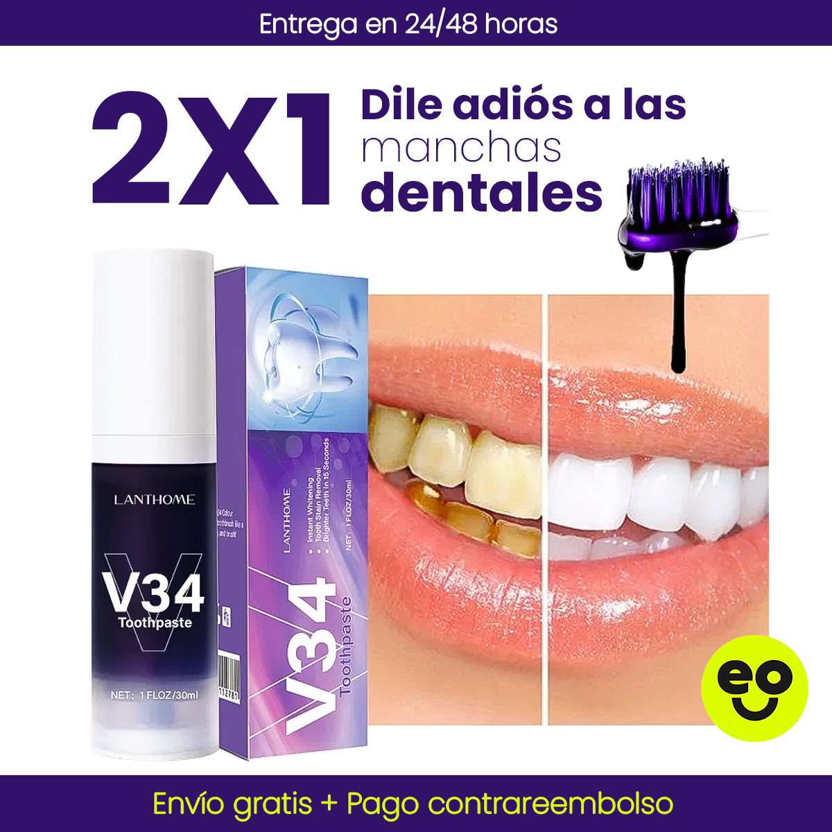 V34 Blanqueador Dental: La Revolución para una Sonrisa Radiante al Instante