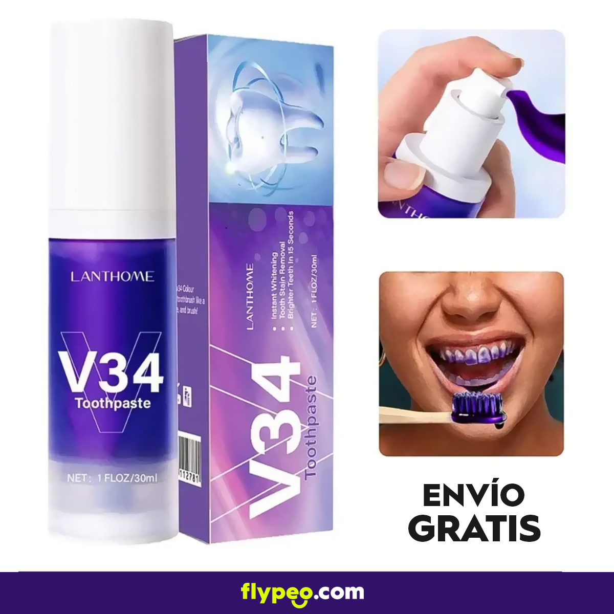 V34 Blanqueador Dental: La Revolución para una Sonrisa Radiante al Instante