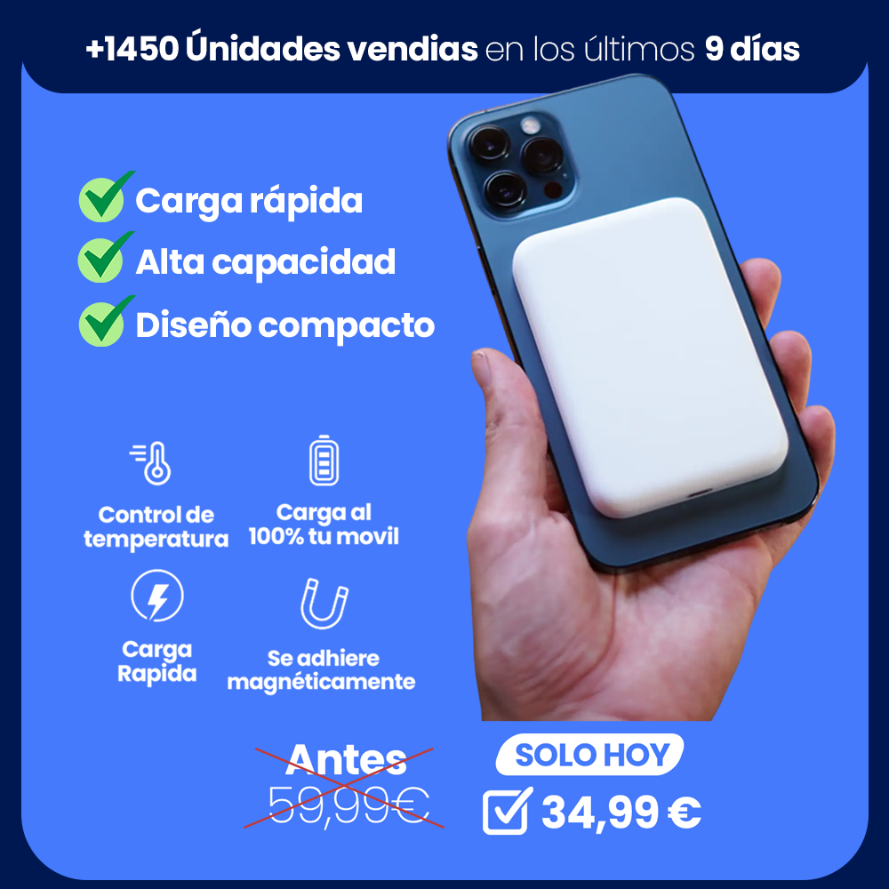 🚀 Recarga en cualquier lugar: La batería portátil que te sigue el ritmo 🔋